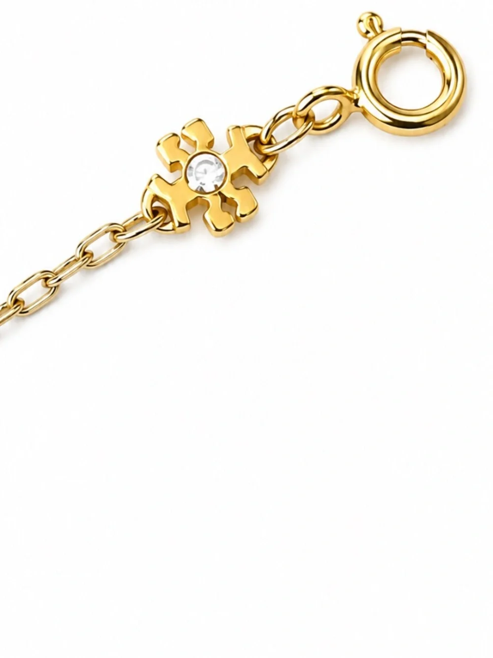TORY BURCH • Mother-Of-Pearl Kira Clover Logo Pendant Necklace